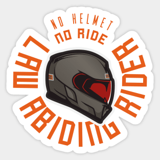 Law Abiding Rider Orange Sticker